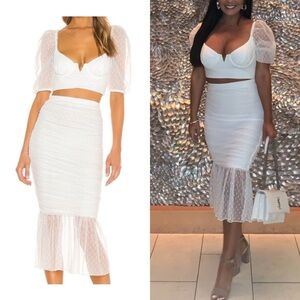 Camila Coelho Sancia Crop Top an Xavier Midi Skirt Set